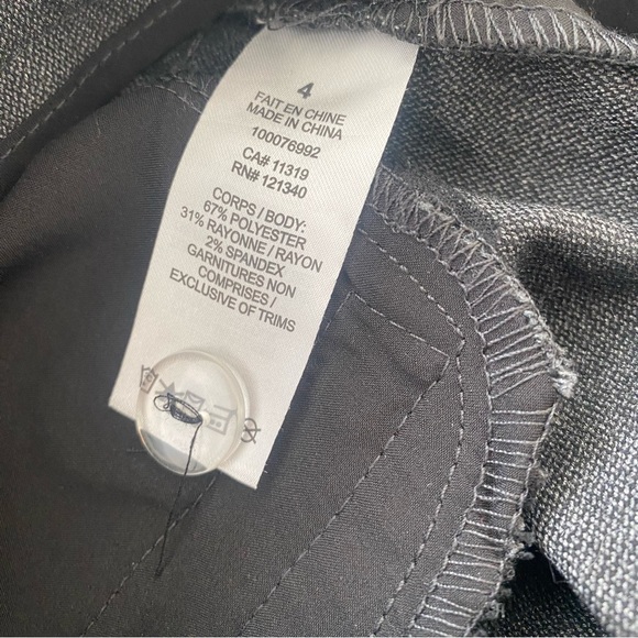 Dynamite Dark Grey‎ Crawford Straight Pants Size 4 - Picture 12 of 12